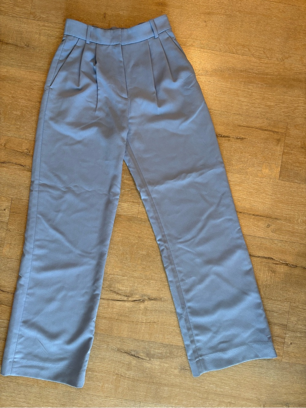 Abercrombie & Fitch High‑Rise Wide‑Leg Sloane Tailored Pant in Powder Blue